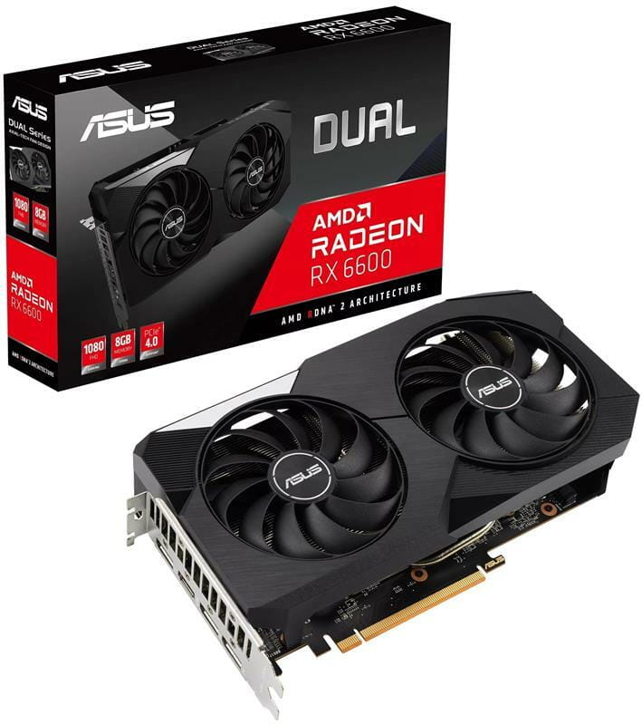 Відеокарта AMD Radeon RX 6600 8GB GDDR6 Dual Asus (DUAL-RX6600-8G)