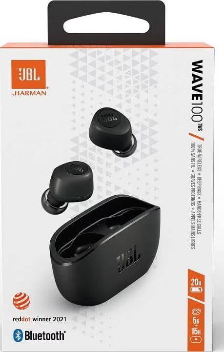 Bluetooth-гарнитура JBL Wave Vibe 100 TWS Black (JBLW100TWSBLK)