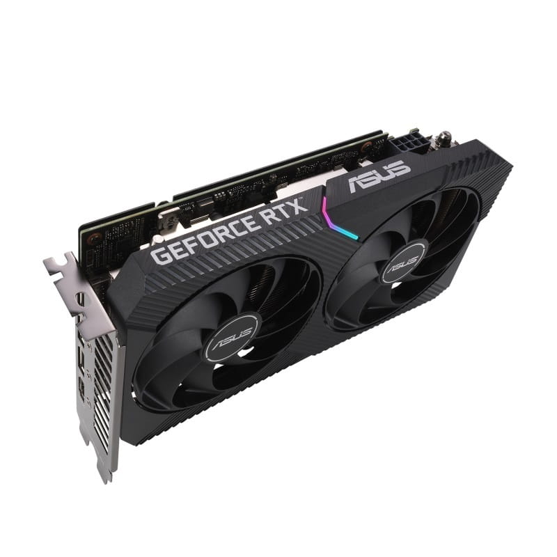 Відеокарта GF RTX 3060 Ti 8GB GDDR6 Dual Mini V2 OC Asus (DUAL-RTX3060TI-O8G-MINI-V2) (LHR)
