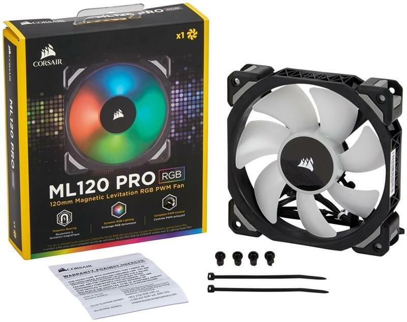 Вентилятор Corsair ML120 Pro RGB (CO-9050075-WW), 120x120x25мм, 4-pin, черный