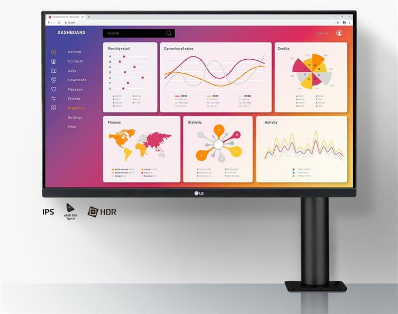Монитор LG 27" 27QN880-B IPS Black