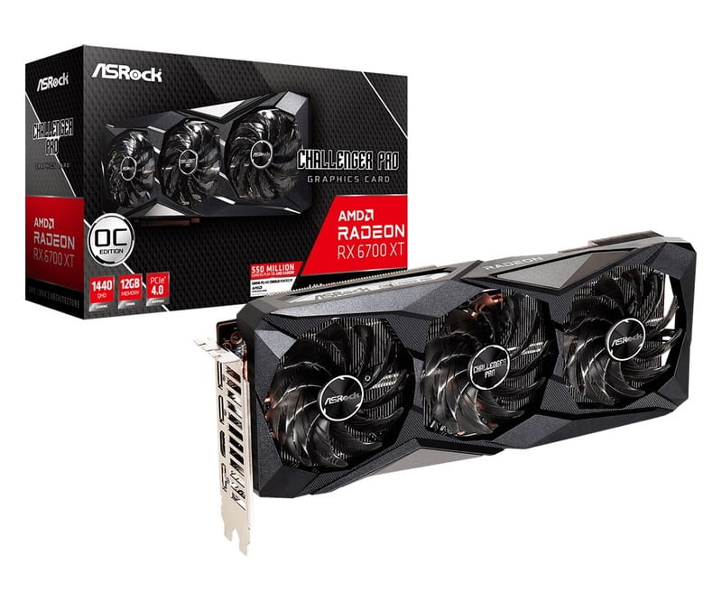 Видеокарта AMD Radeon RX 6700 XT 12GB GDDR6 Challenger Pro OC ASRock (Radeon RX6700XT CLP 12GO)