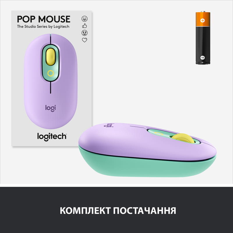 Мышь беспроводная Logitech POP Mouse Bluetooth Daydream Mint (910-006547)