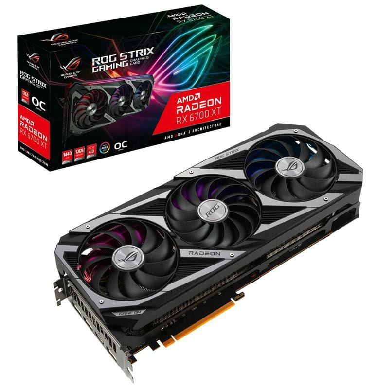 Відеокарта AMD Radeon RX 6700 XT 12GB GDDR6 ROG Strix Gaming OC Asus (ROG-STRIX-RX6700XT-O12G-GAMING)