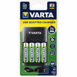 Зарядний пристрiй Varta Value USB Quattro Charger+4xAA 2100mAh (57652101451)