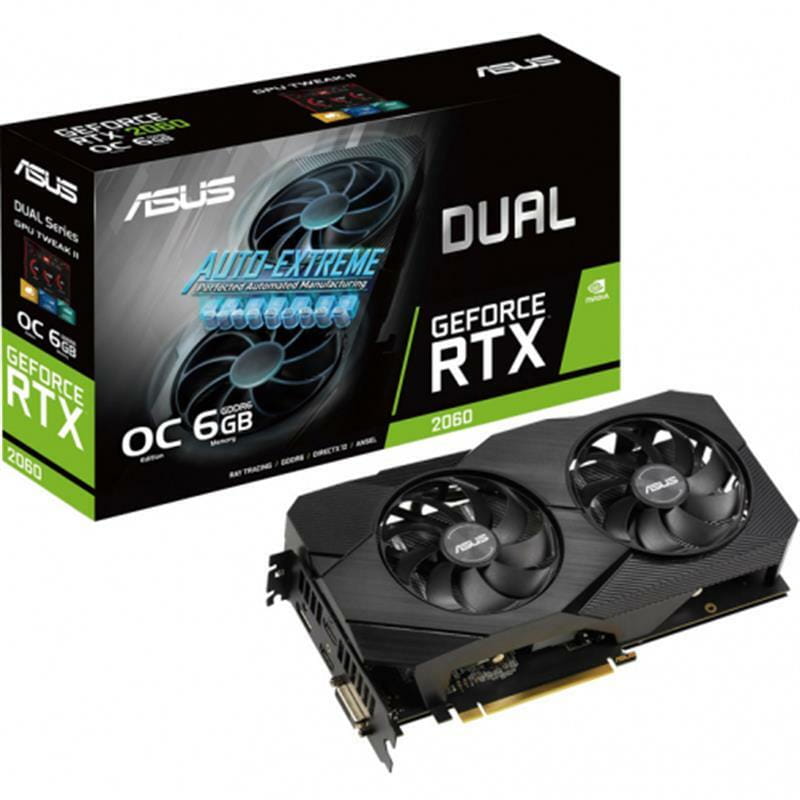 Відеокарта GF RTX 2060 6GB GDDR6 Dual Evo OC Asus (DUAL-RTX2060-O6G-EVO)