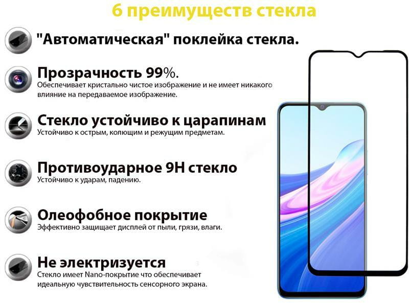 Защитное стекло BeCover для Vivo Y33s/Y21 Black (707248)