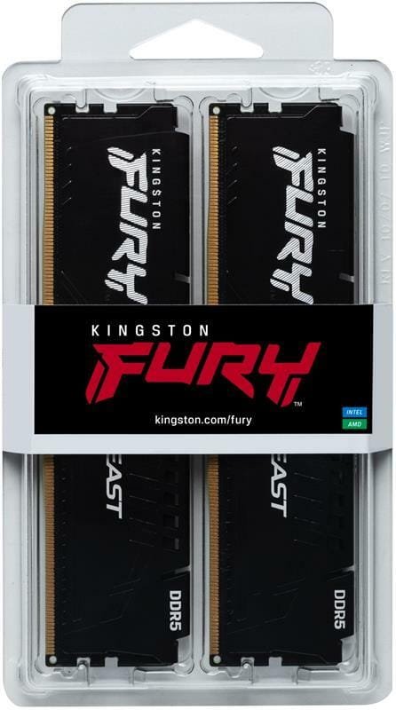 Модуль памяти DDR5 2x16GB/5600 Kingston Fury Beast Black (KF556C40BBK2-32)