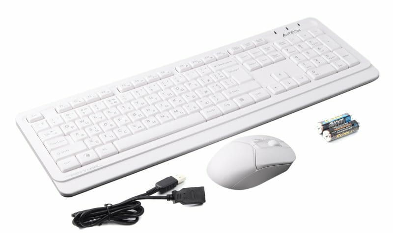 Комплект (клавиатура, мышь) беспроводной A4Tech FG1012 White