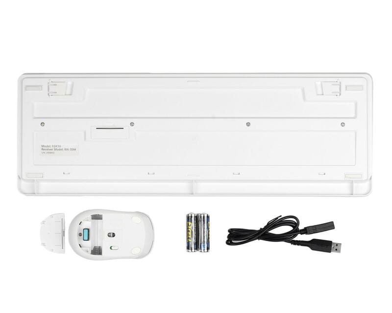 Комплект (клавиатура, мышь) беспроводной A4Tech FG1012 White