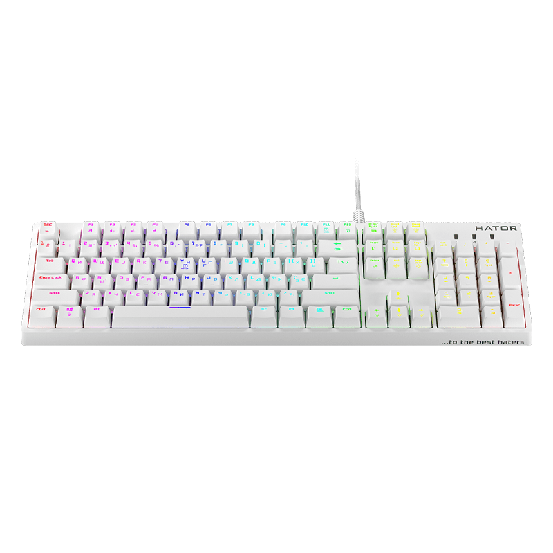 Клавіатура Hator Rockfall EVO Kailh Optical Ukr (HTK-615) White USB