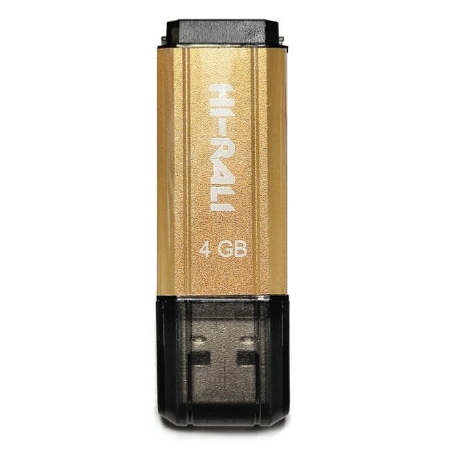 Флеш-накопичувач USB 4GB Hi-Rali Stark Series Gold (HI-4GBSTGD)