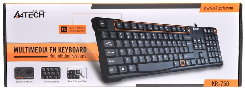 Клавиатура A4Tech KR-750 Ukr Black
