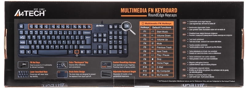 Клавиатура A4Tech KR-750 Ukr Black