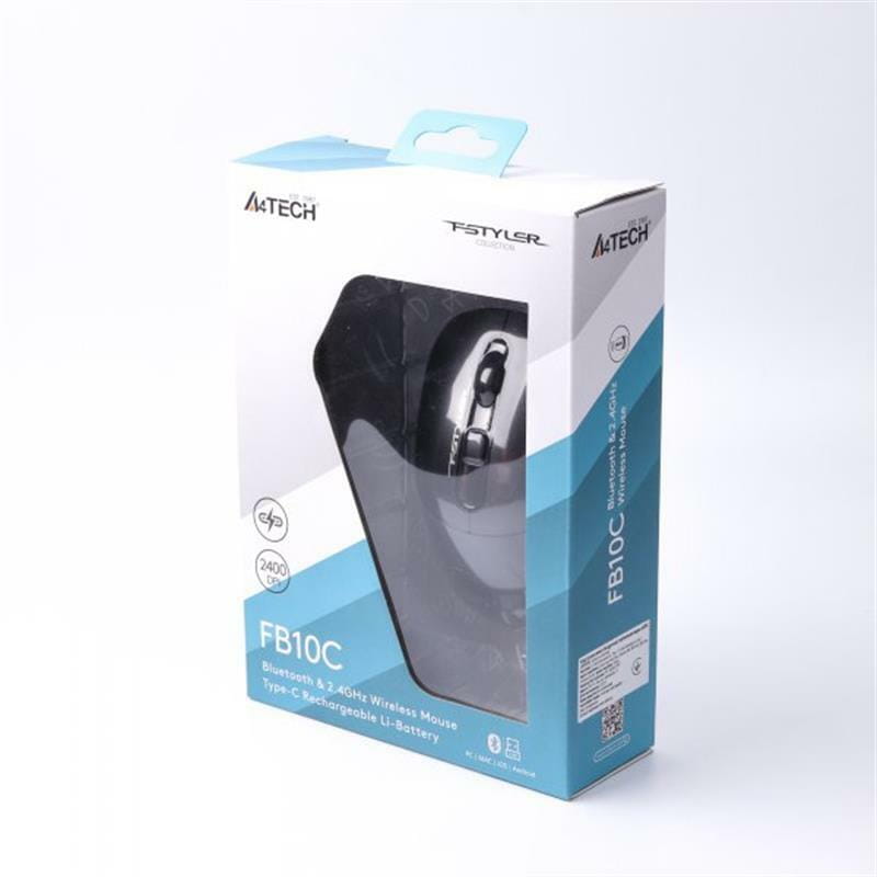 Миша бездротова A4Tech FB10C Stone Black USB