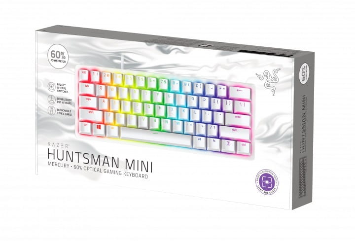 Клавиатура Razer Huntsman Mini Mercury Edition Purple Switch (RZ03-03390300-R3M1) White USB