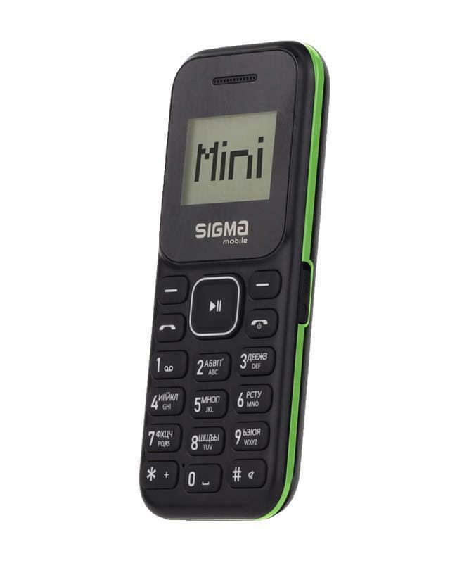 Мобiльний телефон Sigma mobile X-style 14 Mini Dual Sim BlackBlack/Green