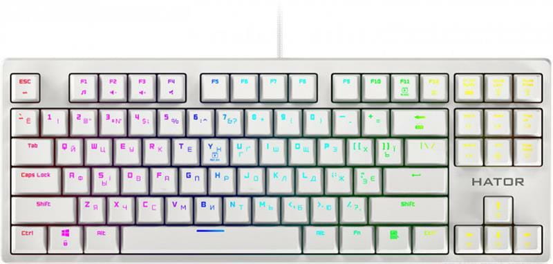 Клавіатура Hator Rockfall Evo TKL Optical Ukr (HTK-631) White USB