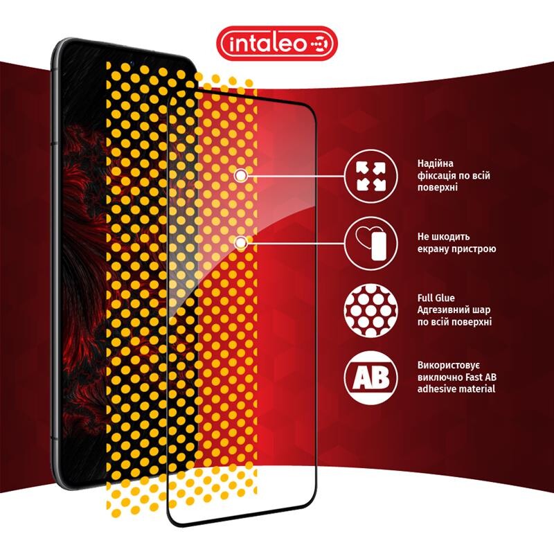 Защитное стекло Intaleo для Samsung Galaxy S22+ SM-S906 Full Glue Black (1283126523052)