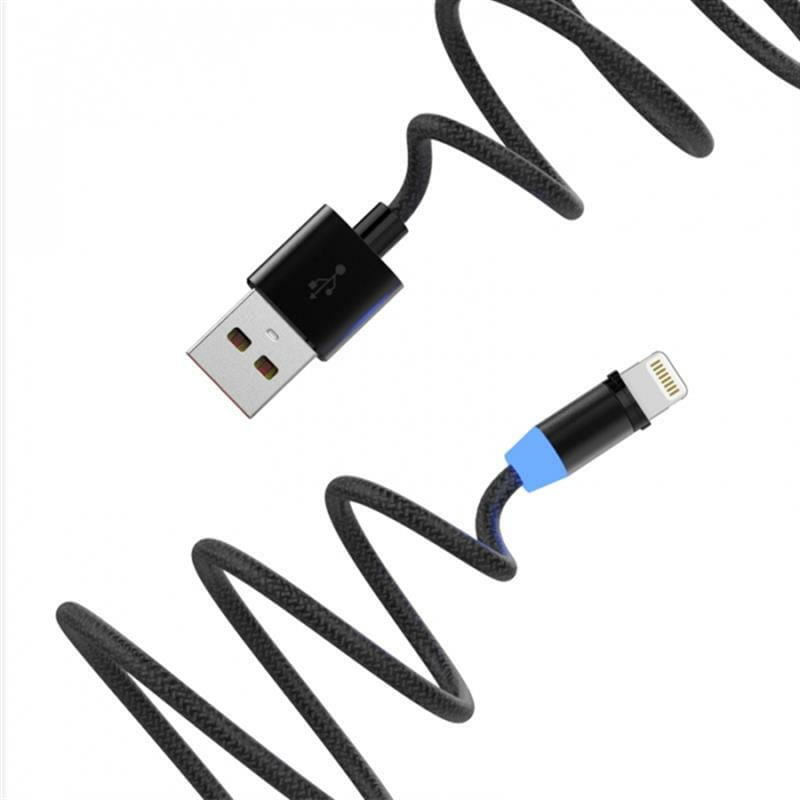 Кабель SkyDolphin S59L Magnetic USB - Lightning (M/M), 1 м, Black (USB-000440)