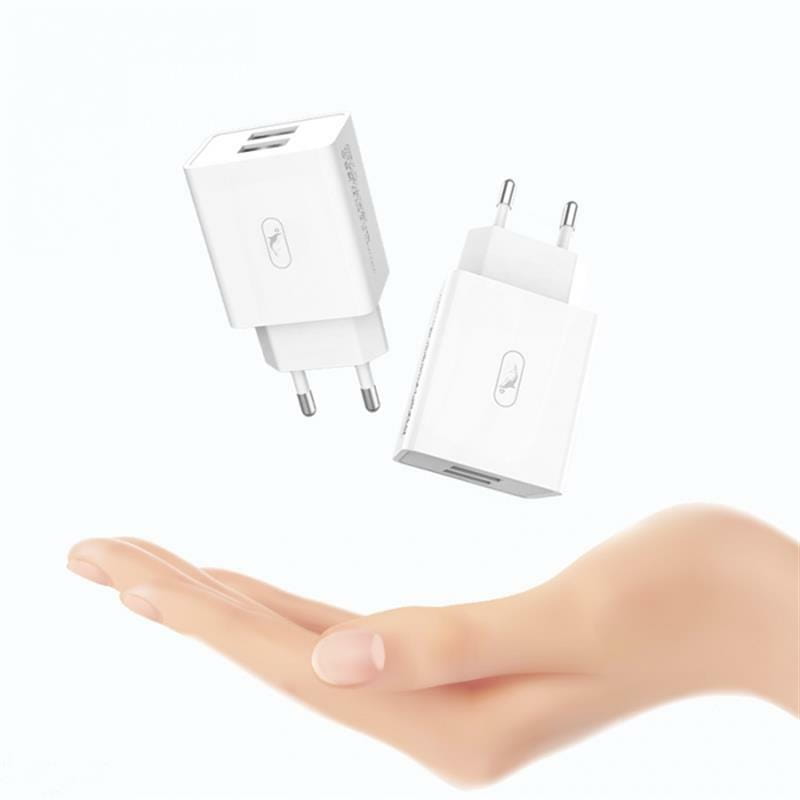 Зарядное устройство SkyDolphin SC30L (2USB, 2.1A) White (MZP-000112) + кабель Lightning