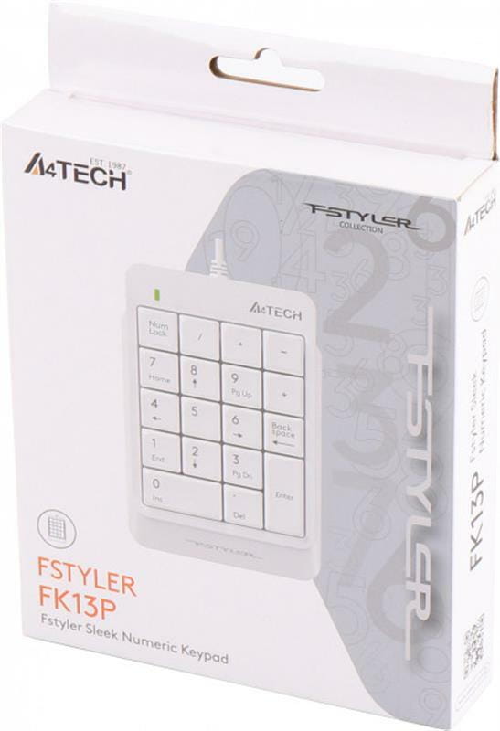Цифровой клавиатурный блок A4Tech FK13P White