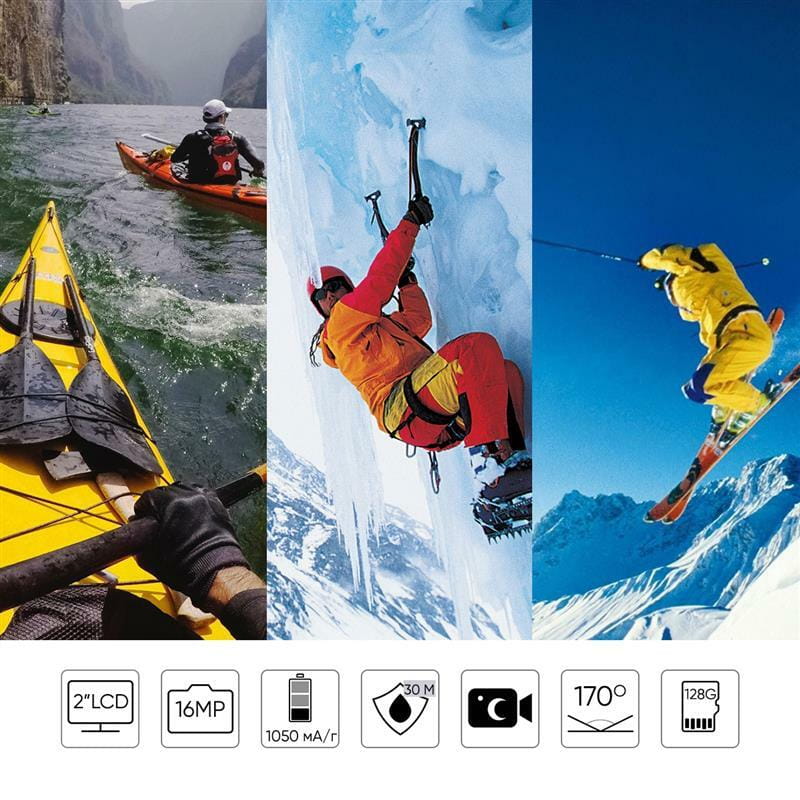 Экшн-камера AirOn ProCam 4K Plus Black (4285234589564)