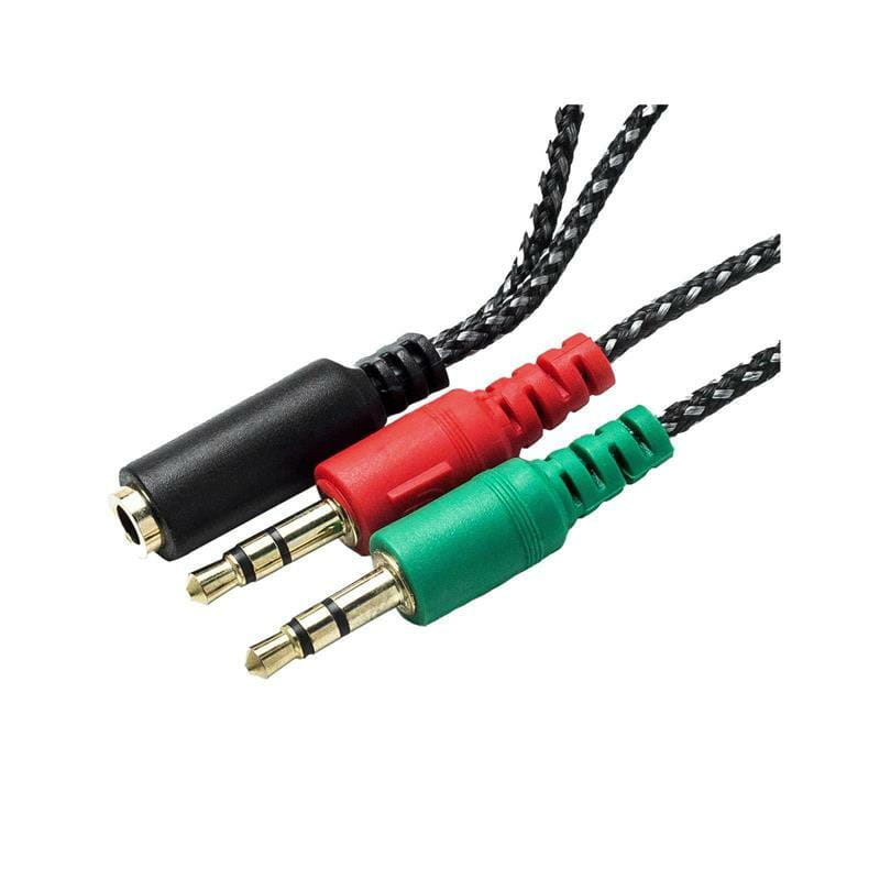 Аудіо-кабель XoKo 3.5 мм - 2х3.5 мм (M/F), 0.2 м, Black (AC-007)