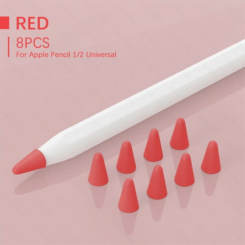 Чохол TPU Goojodoq для наконечника стілус Apple Pencil (1-2 покоління) (8шт) Red (1005001835985075R)