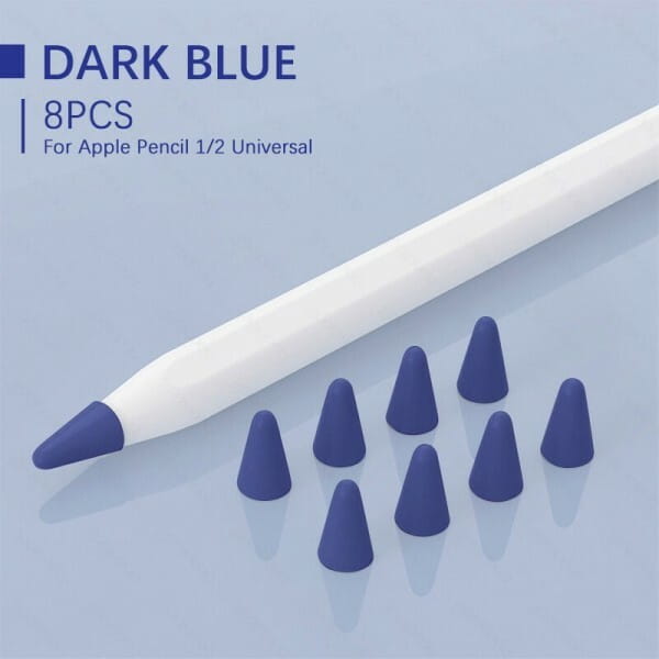Чехол TPU Goojodoq для наконечника стилуса Apple Pencil (1-2 поколение) (8шт) Dark Blue (1005001835985075DB)