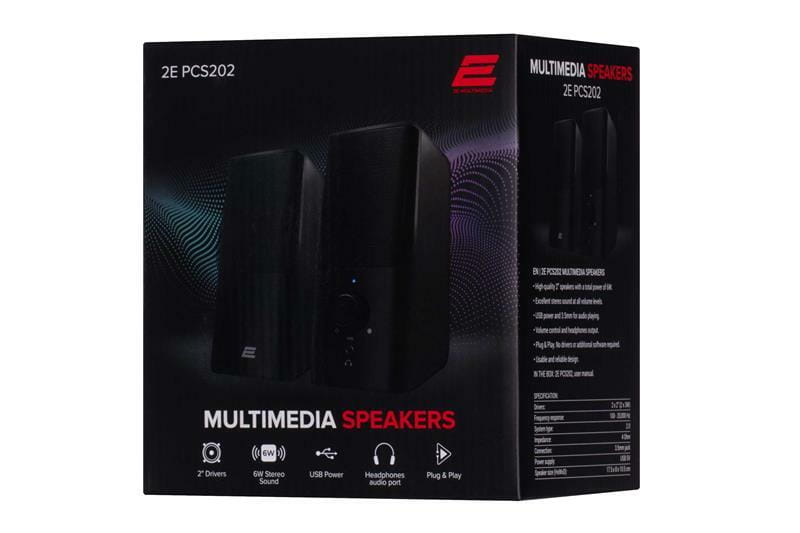 Акустическая система 2E PCS202 Black (2E-PCS202BK)