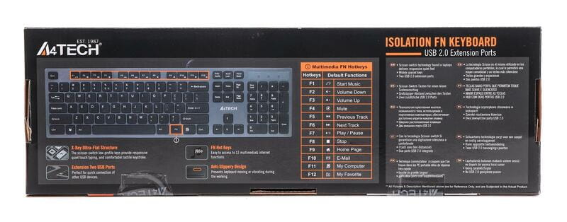 Клавиатура A4Tech KV-300H Grey/Black