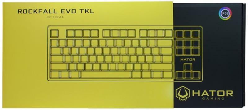 Клавіатура Hator Rockfall Evo TKL Optical Ukr Black (HTK-630)