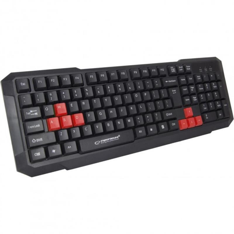 Клавіатура Esperanza EGK102 Black/Red (EGK102RUA)