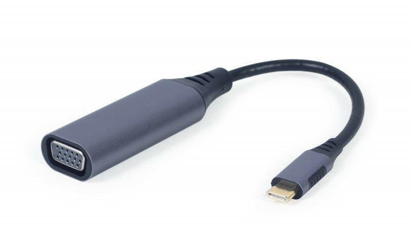 Адаптер Cablexpert VGA - USB Type-C (F/M), 0.15 м, Black (A-USB3C-VGA-01)