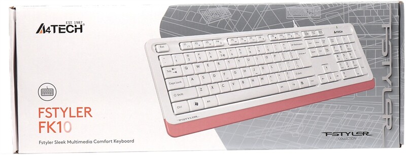 Клавиатура A4Tech FK10 Ukr Pink USB
