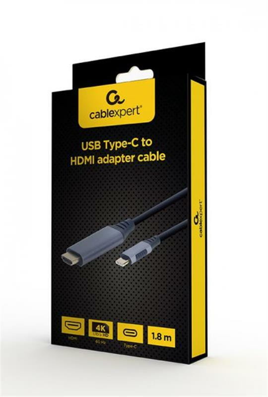 Кабель Cablexpert HDMI - USB Type-C (M/M), 1.8 м, Black (CC-USB3C-HDMI-01-6)