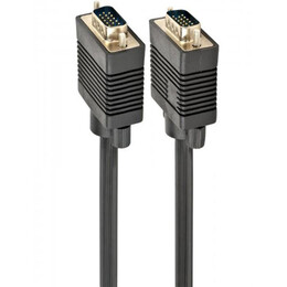Кабель Cablexpert VGA - VGA (M/M), подвійне екранування, з 2-ма феритами, 1.5 м, чорний (CCB-PPVGA-1.5M)