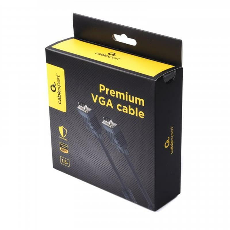 Кабель Cablexpert VGA - VGA (M/M), двойное экранир., с 2-мя ферритами, 1.5 м, черный (CCB-PPVGA-1.5M)