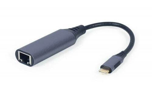 Photos - Cable (video, audio, USB) Cablexpert Адаптер  USB Type-C - RJ-45 , 0.15 м, Black (A-USB3C-LAN-01 (M/F)