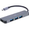 Фото - USB-хаб Cablexpert USB Type-C Grey 3-в-1 (A-CM-COMBO2-01) | click.ua