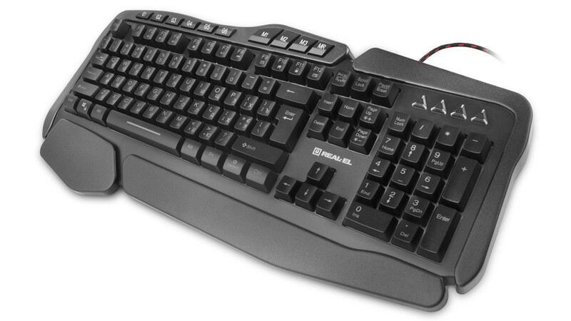 Клавиатура REAL-EL Gaming 8900 RGB Macro Ukr Black