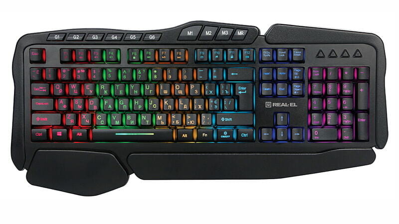 Клавіатура REAL-EL Gaming 8900 RGB Macro Ukr Black
