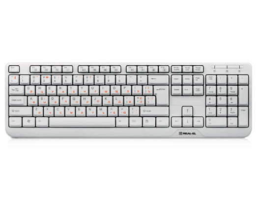 Клавиатура REAL-EL Standard 500 Ukr White