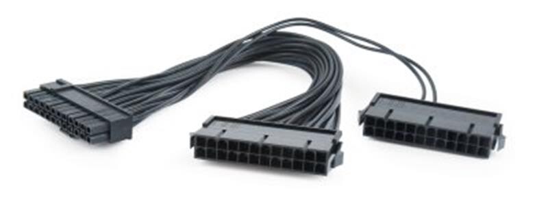 Кабель питания Cablexpert (CC-PSU24-01) 24pin(M)-2x24pin(F), 0.3 м