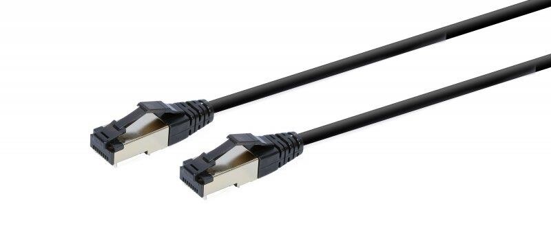 Патч-корд Cablexpert (PP8-LSZHCU-BK-7.5M) cat.8, S/FTP, літий, 50u "штекер із засувкою, 7.5 м, чорний