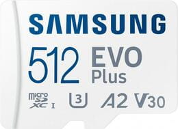 Карта пам`яті MicroSDXC 512GB UHS-I Class 10 Samsung Evo Plus R130/W130MB/s + SD-адаптер (MB-MC512KA/RU)