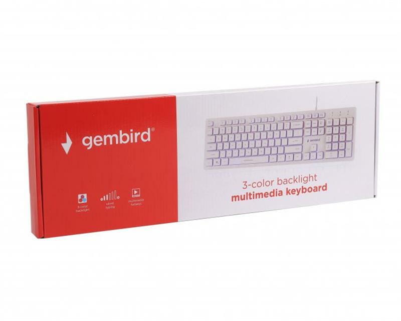 Клавіатура Gembird KB-UML3-01-W-UA Ukr White