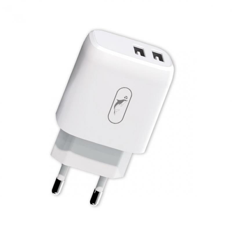 Зарядное устройство SkyDolphin SC22EB (2USB, 2.1A) White (MZP-000161)