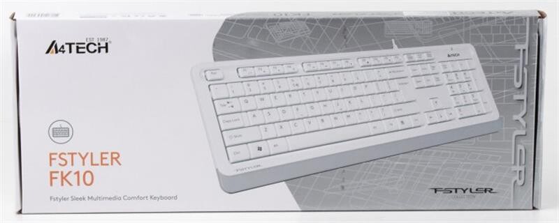 Клавиатура A4Tech FK10 Ukr White